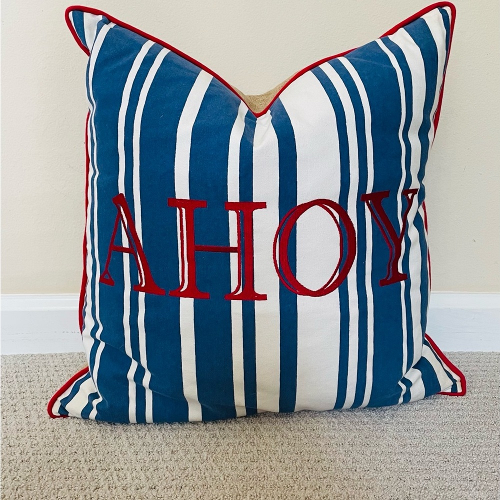 Throw pillow 21”x21” Nautical
